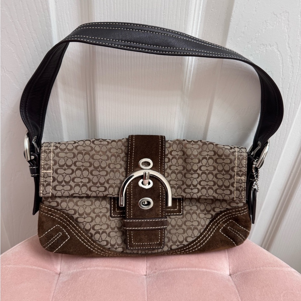 Coach Vintage Y2K Soho Demi Micro Signature Jacquard Baguette Bag 3628